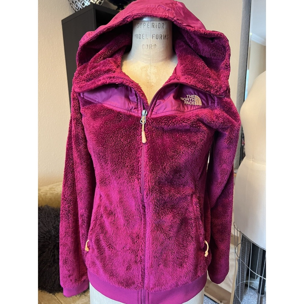 The North Face Hooded Wine Two Zip Pockets Zip Up Jacket Women's Sz S/P